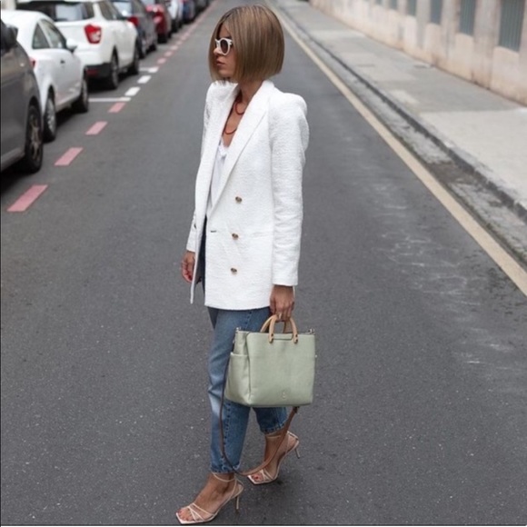 ZARA buttoned textured weave blazer - Picture 11 of 14